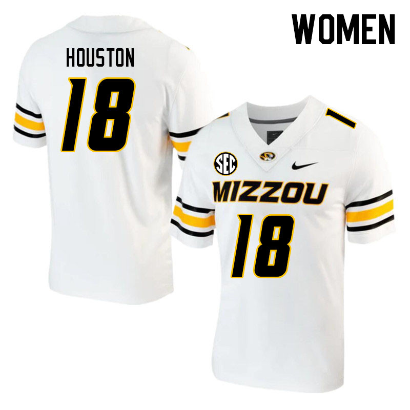 Women #18 Demariyon Houston Missouri Tigers College 2023 Football Stitched Jerseys Sale-White